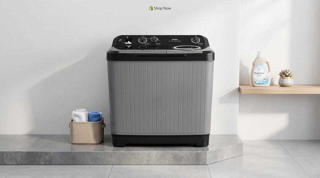 HAIER 10KG TWIN TUB WASHING MACHINE Model HTW100-196G