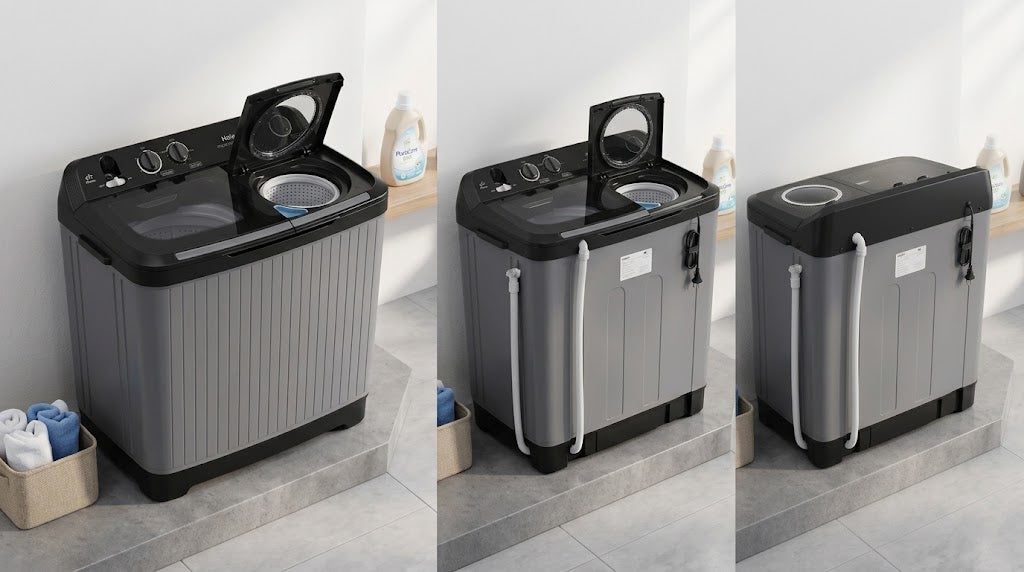 HAIER 10KG TWIN TUB WASHING MACHINE Model HTW100-196G