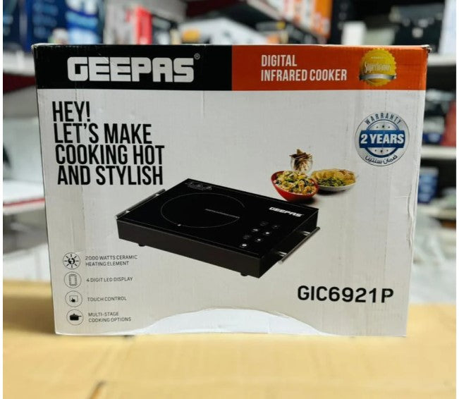 Geepas GIC6920P 2600W Digital Infrared Cooker – Sensor Touch & Timer
