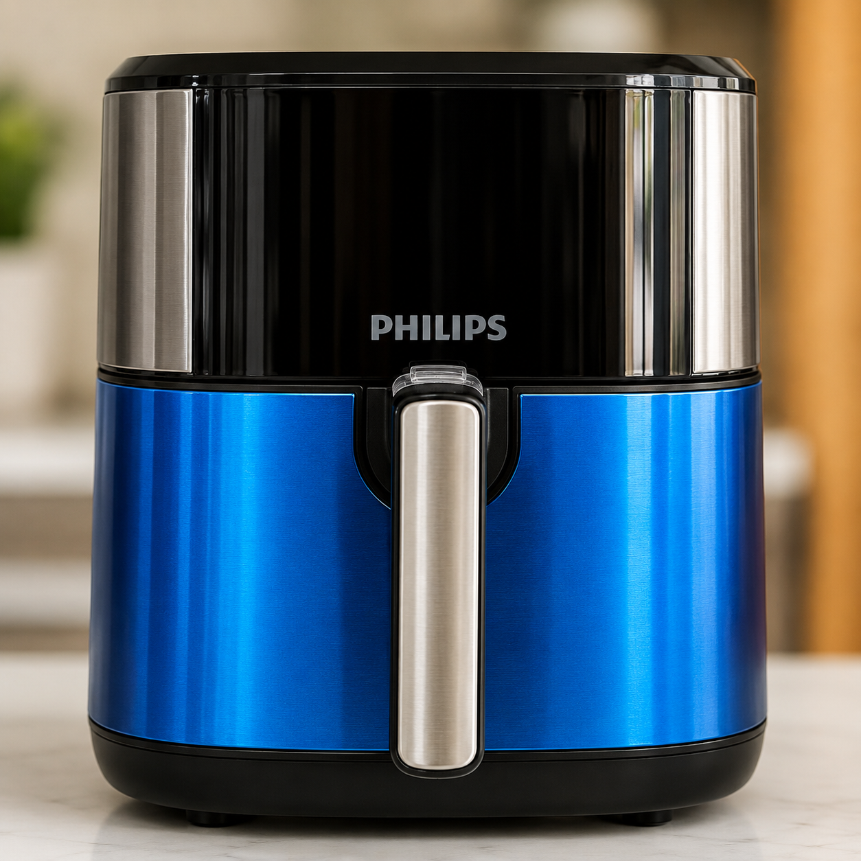 Philips Air Fryer – Stylish Blue & Black Design