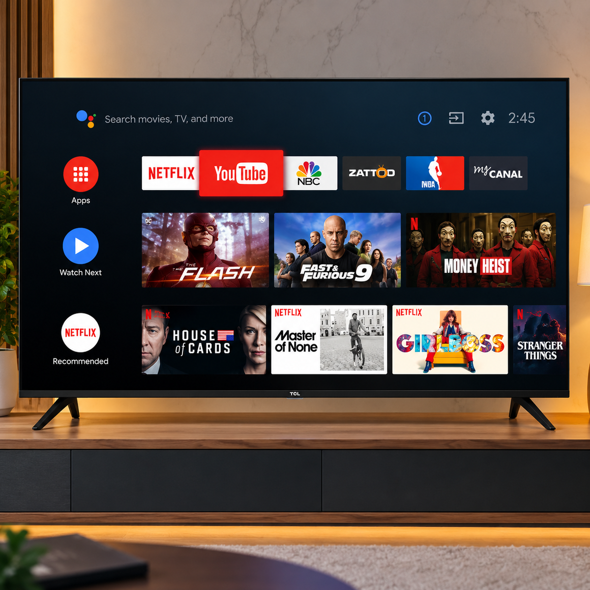 Smart LED TV – Android TV with Netflix & YouTube