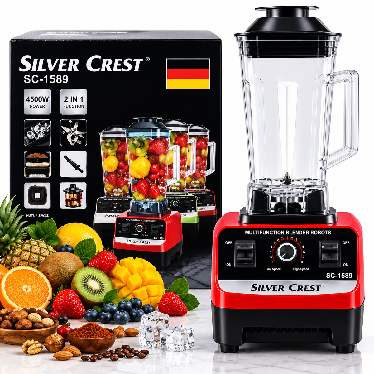 Silver Crest SC-1589 4500W Blender – High-Power Kitchen Blender