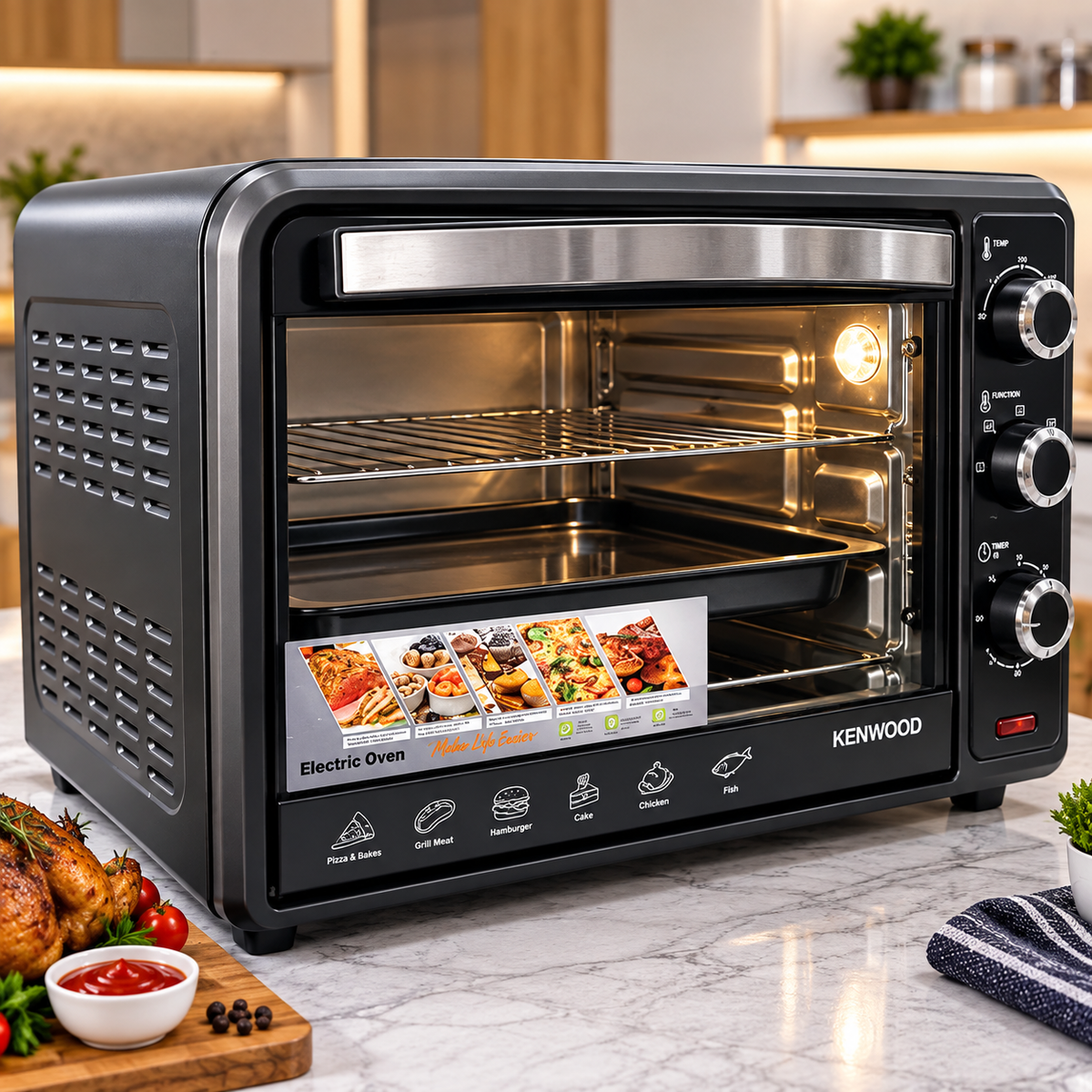 Kenwood Electric Oven Toaster – Multi-Function Baking & Grilling Oven