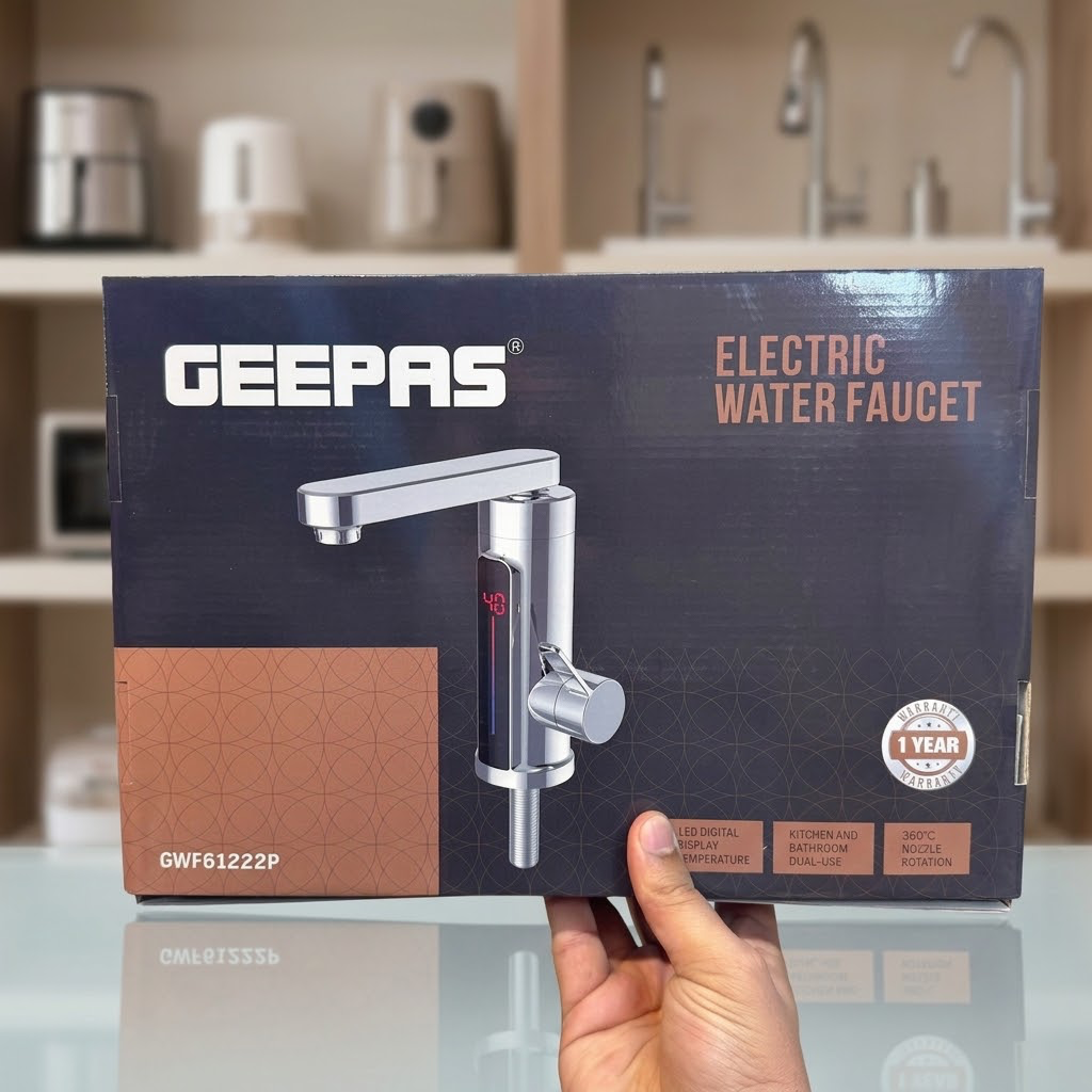 Geepas Instant Electric Water Faucet Tap (Model: GWF61222P)