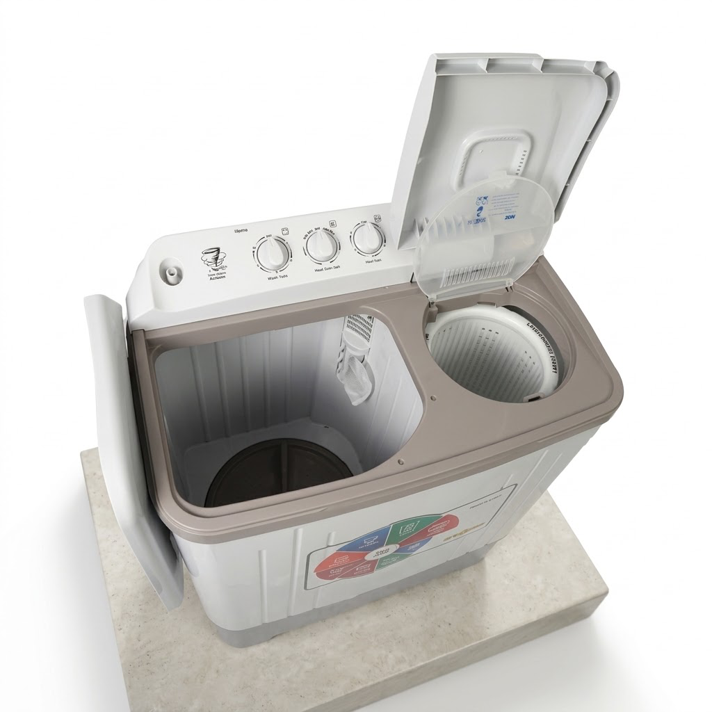 Super Asia SA-241 Smart Wash Twin Tub Washing Machine (7 KG)