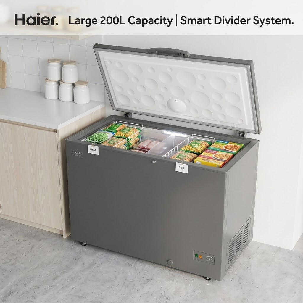 Haier 405 Inverter Chest Deep Freezer