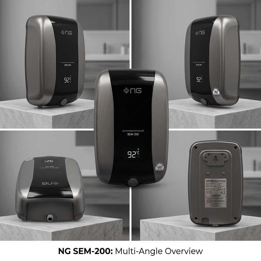 NG SEM-200 Semi-Instant Water Heater – Smart, Fast &amp,Premium Heating