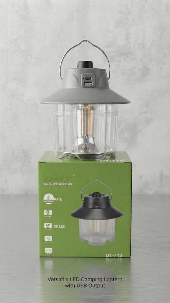 Versatile LED Camping Lantern with USB Output (DT-715)