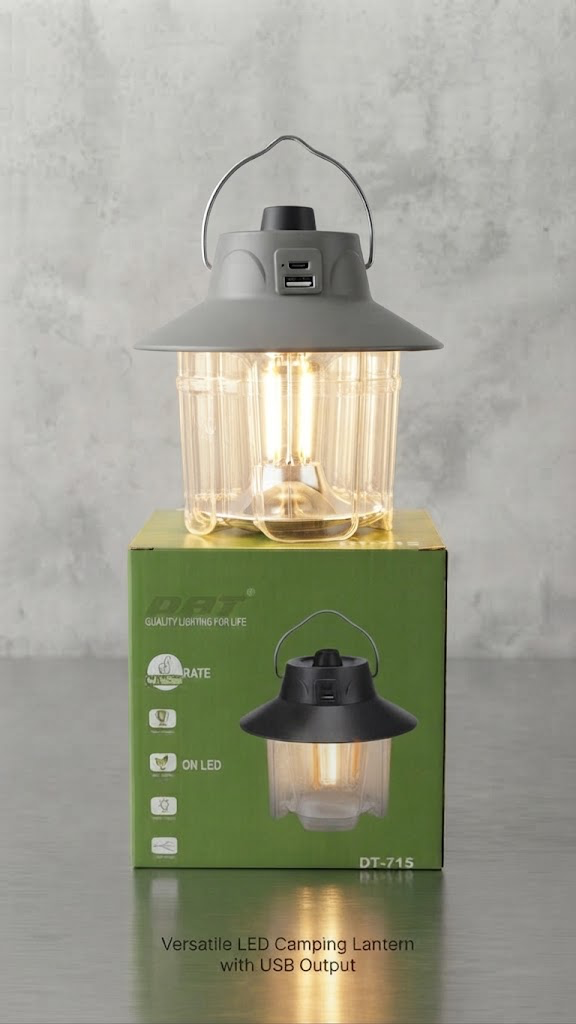 Versatile LED Camping Lantern with USB Output (DT-715)
