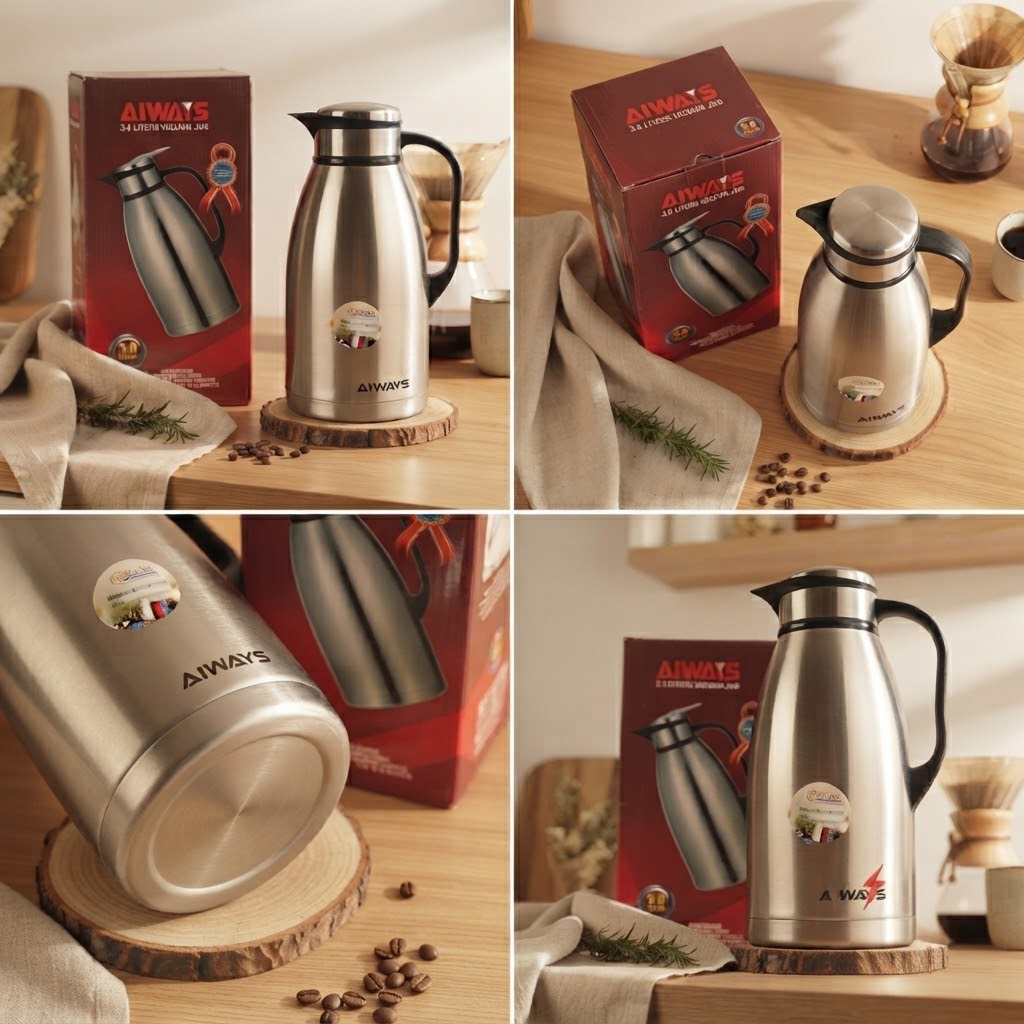 Aiways 3.0 Liters Stainless Steel Vacuum Jug / Thermal Carafe