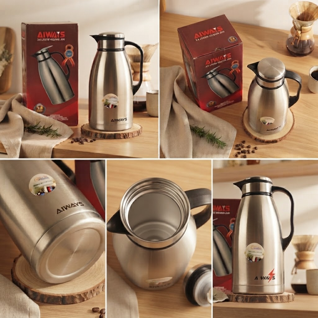 Aiways 3.0 Liters Stainless Steel Vacuum Jug / Thermal Carafe