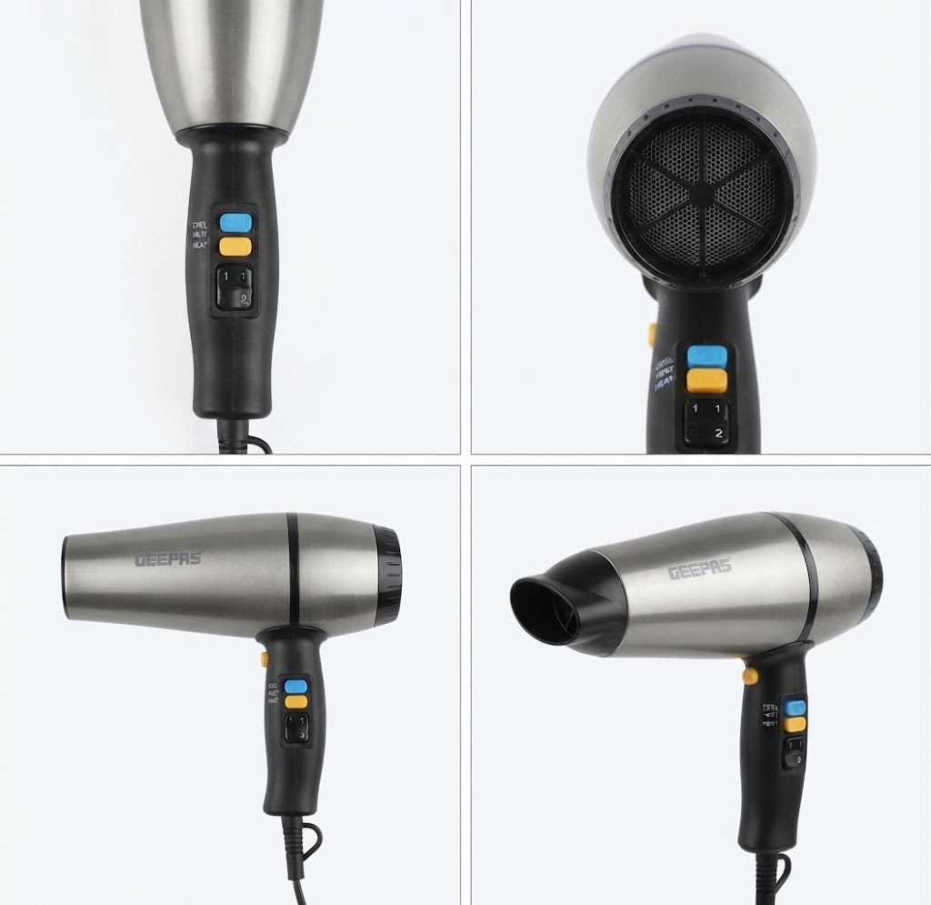 Geepas Professional 2000W Hair Dryer &amp; Styling Kit