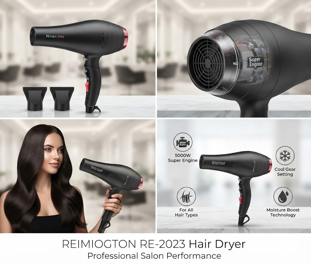 Reimiogton RE-2023 Professional 5000W Hair Dryer &amp; Styling Kit