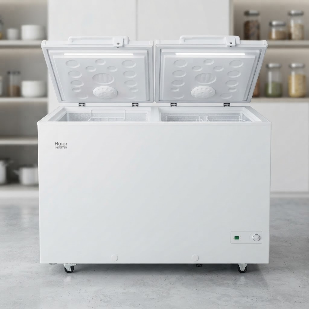 Haier 385L Double Door Chest Freezer | Model: HDF-385H (White)