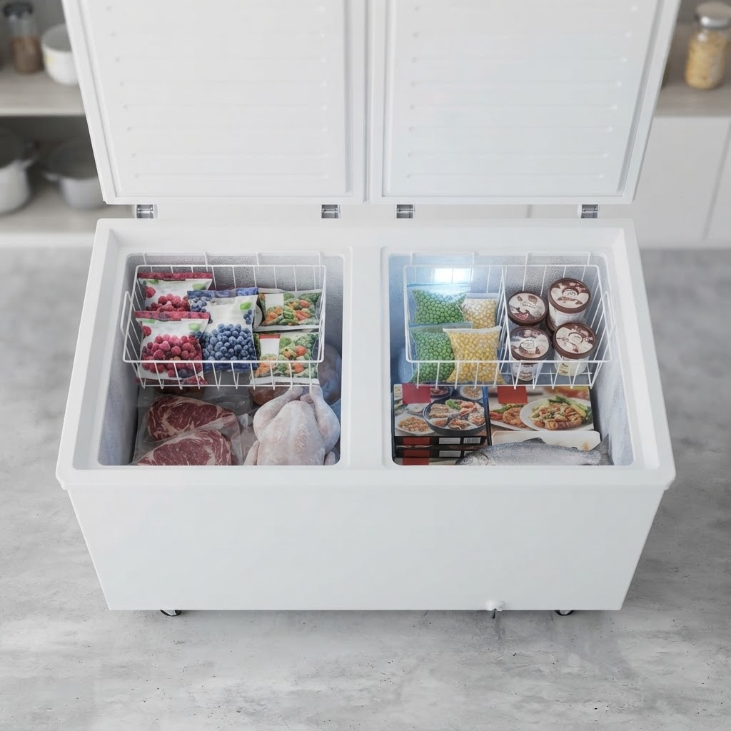Haier 385L Double Door Chest Freezer | Model: HDF-385H (White)