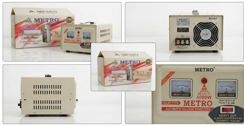 METRO 4000W Automatic Voltage Stabilizer – Heavy Duty