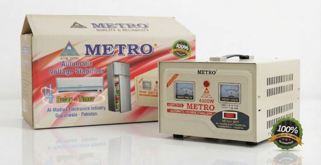 METRO 4000W Automatic Voltage Stabilizer – Heavy Duty