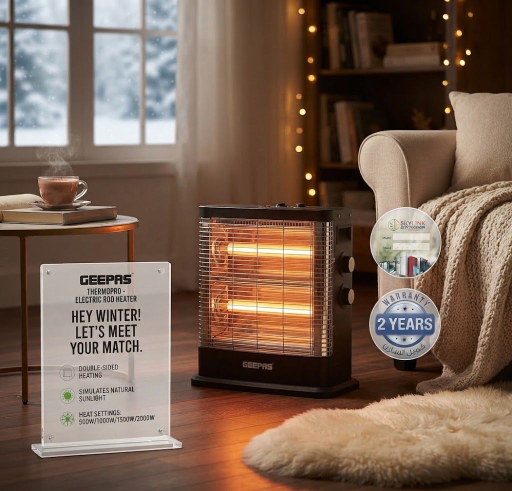Geepas Thermopro Electric Rod Heater (GRH28509P)