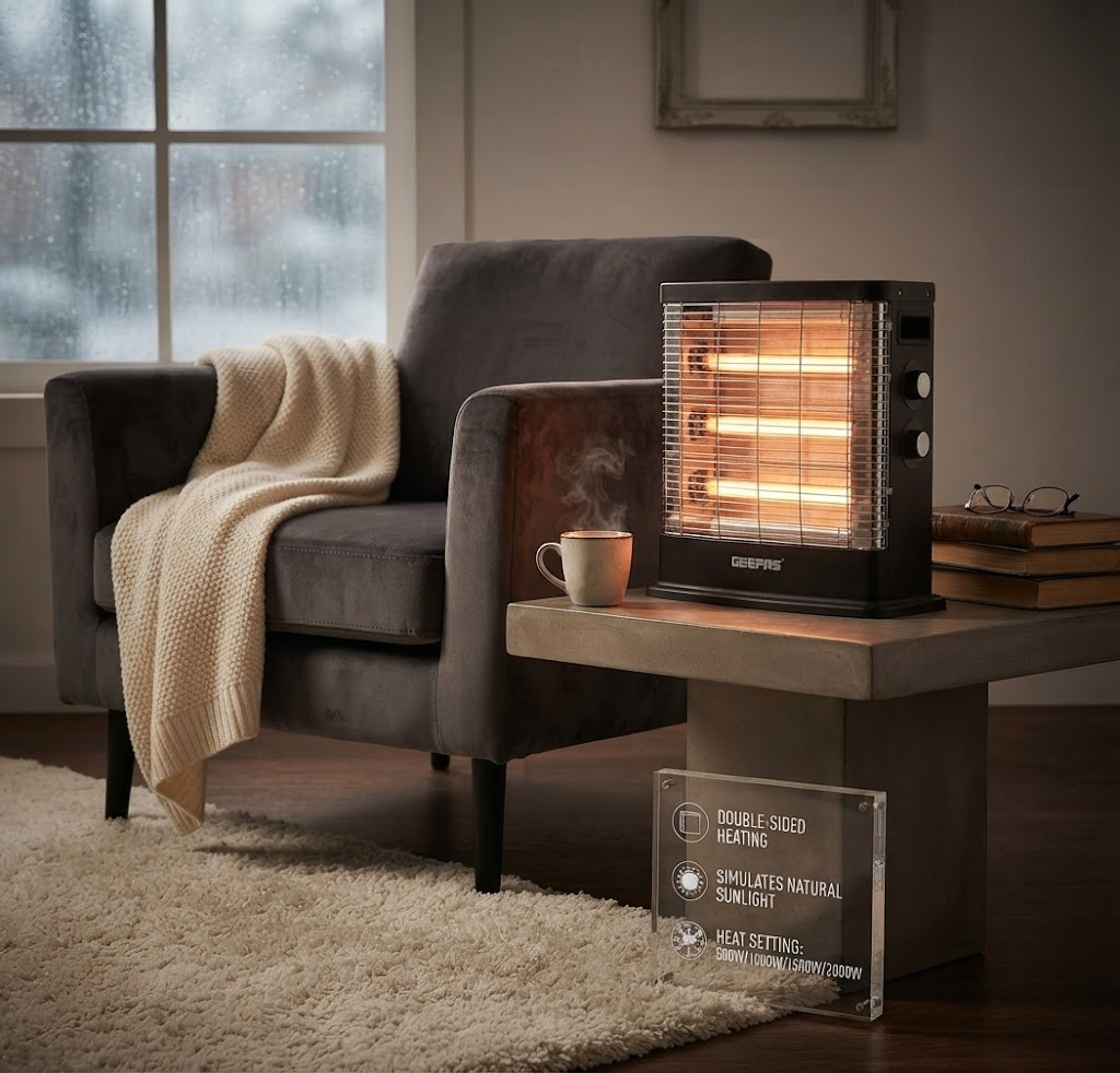 Geepas Thermopro Electric Rod Heater (GRH28509P)
