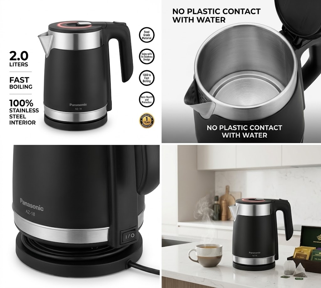 Panasonic 2.0L Stainless Steel Electric Kettle (AZ-18)