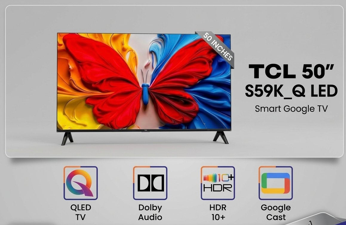 TCL 50" S59K QLED Smart Google TV – Metallic Bezel-Less Design