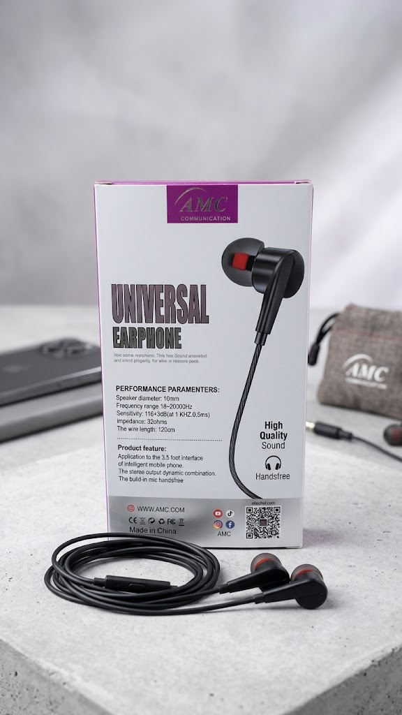 AMC AM70 Universal Wired Earphones with HD Microphone