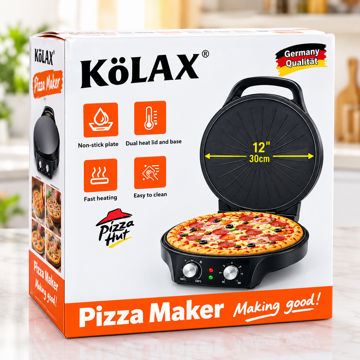 KÖLAX Pizza Maker – 12" / 30cm Electric Pizza Oven