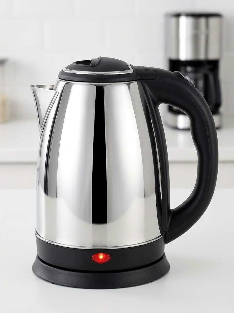 Aeterna 1.7L Electric Kettle – Silver & Black