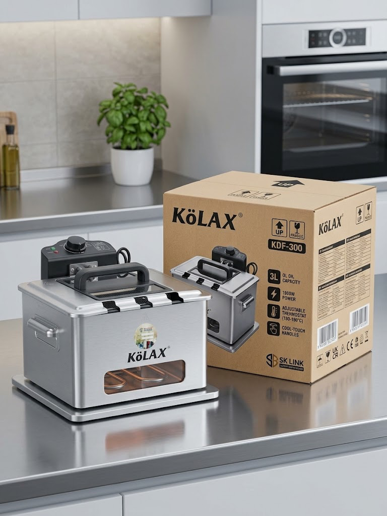 KOLAX Electric Deep Fryer – Adjustable Temperature Control