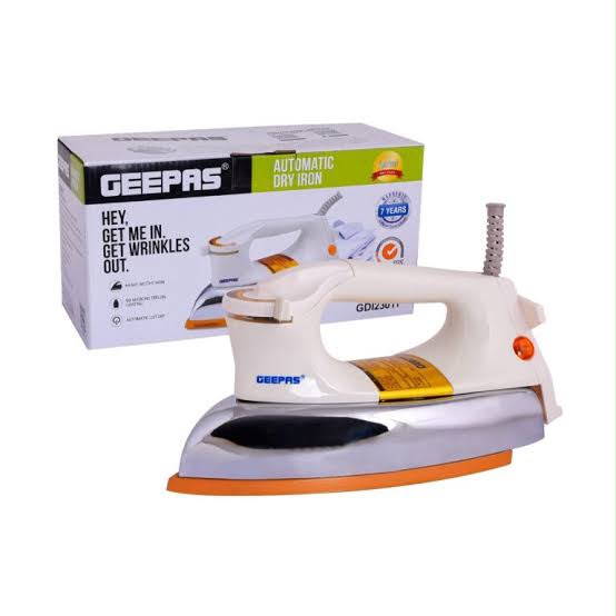Geepas Automatic Dry Iron – Heavy Weight Iron GDI23011